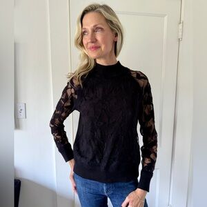 Elegant Black Lace Top
